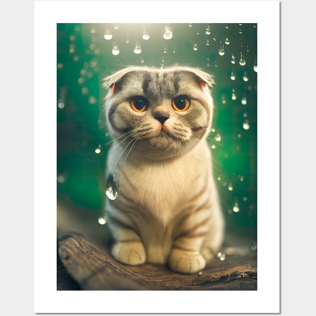 Sad cute little cat Wall Art by DyeruArt